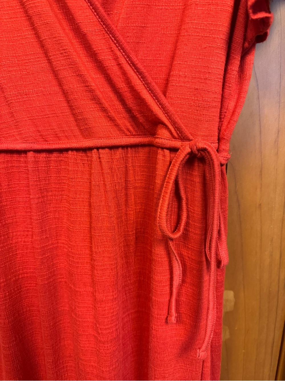 Max Studio Red Tiered Wrap Dress XL NWT - Picture 3 of 7